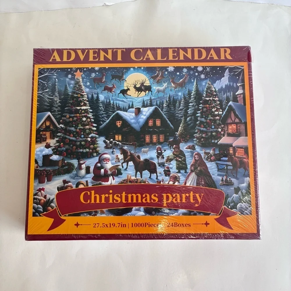 Christmas Party Advent Calendar 1000-piece Puzzle 14+
